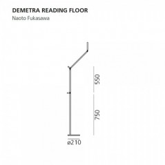 Lámpara pie Demetra Reading Floor Artemide