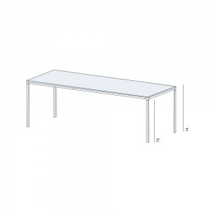 Mesa Helsinki 30 Home Rectangular Cerámica de Desalto. Mesas comedor y oficina.