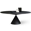 Mesa de diseño Clay con bandeja central giratoria Lazy Susan de Desalto.