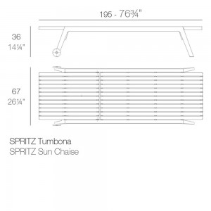 Tumbona Spritz de exterior autdoor. Vondom