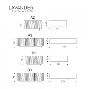 Aparador Lavander de Cattelan Italia. Aparador con puertas en poliuretano.