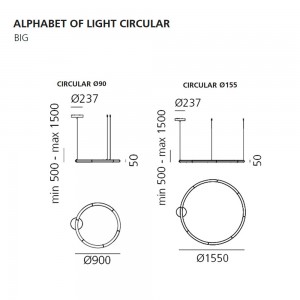 Alphabet of Light circulo de Artemide. Tienda online lamparas modernas.
