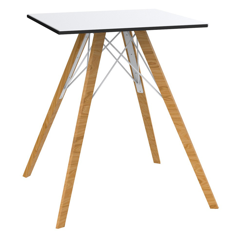 Mesa cuadrada Faz Wood dining table. Vondom