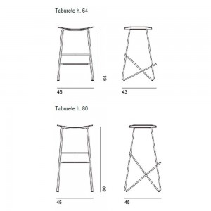 Taburete Endless de Desalto. Sillas y taburetes oiginales para interiores.