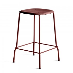 Taburete Soft Edge 80 de madera y acero de Hay para cafés y restaurantes.