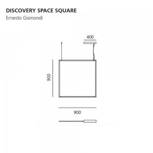 Discovery suspension Space square de Artemide. Lámparas modernas de diseño.