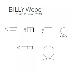 Mesa centro Billy Wood de Cattelan Italia. Muebles modernos italianos.