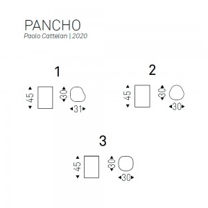 Mesa auxiliar Pacho de Cattelan Italia con sobre de cristal barnizado.