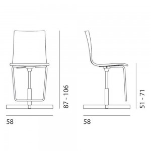 Taburete Wok Tapizado de Desalto. Taburetes modernos de diseño italiano.