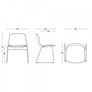 Silla AAC 09 tapizada y de acero de Hay ideal para espacios modernos.