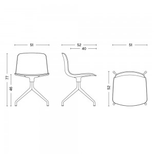 Silla AAC 10 de acero y polipropileno de Hay ideal para espacios modernos.