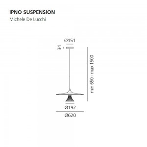 Lámpara Suspensión Ipno de Artemide con un diseño moderno y elegante.