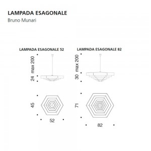 Lámpara suspensión Esagonale de Danese Milano. Diseños modernos.