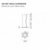 Led net circle suspension de Artemide. Tienda online de lámparas modernas.