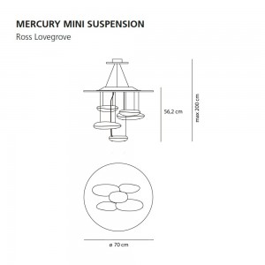 Mercury mini LED suspension de Artemide. Tienda online lamparas modernas.
