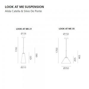 Lámpara Suspensión Look At Me Artemide con un diseño moderno y elegante.