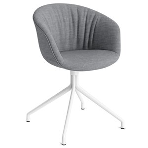 Silla AAC 21 tapizado Soft de aluminio y polipropileno tapizada y acolchada de Hay ideal para las oficinas.