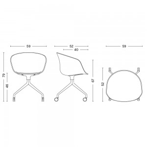 Silla nórdica de acero y polipropileno AAC 24 de Hay ideal para espacios modernos.