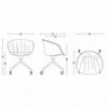 Silla AAC 25 tapizado Soft de aluminio y tapizada acolchada de Hay ideal para las oficinas