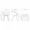 Silla AAC 27 tapizado Soft de Hay. Silla de diseño tapizada.