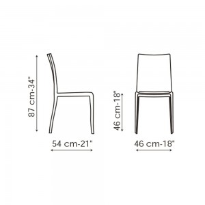 Silla Pangea fabricada en polipropileno de Bonaldo.