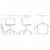 Silla AAC 51 de aluminio y polipropileno tapizada de Hay ideal para las oficinas