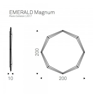Espejo octagonal Emerald Magnum de Cattelan Italia. Espejos de salón modernos.