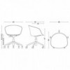 Silla AAC 53 tapizada de aluminio y polipropileno tapizada de Hay ideal para las oficinas
