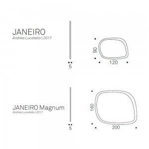 Espejo Janeiro de Cattelan Italia con marco de madera. Espejos modernos.