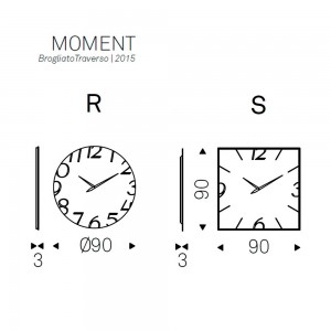 Espejo reloj Moment de Cattelan Italia. Espejos de diseño. Espejos modernos.