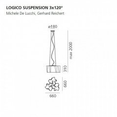 Lámpara Suspensión Lógico 3x120° Artemide