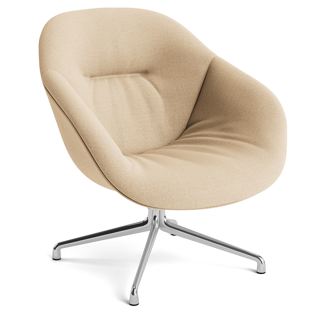Butaca AAL 81 tapizado Soft de hay. Diseño sencillo y escultural para oficinas y escritorios.