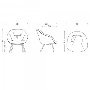 Butaca AAL 87 tapizado Soft de Hay. Butaca para salón.