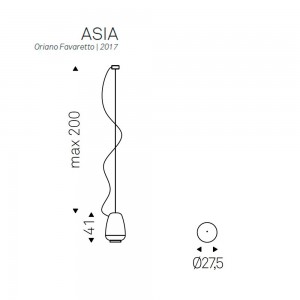 Lámpara colgante Asia de Cattelan Italia. Lámpara de diseño. Lámparas colgantes.