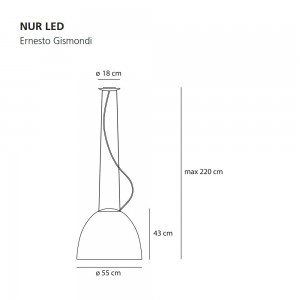 Nur suspensión led de Artemide. Tienda online lámparas modernas.