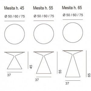 Mesa Auxiliar Mini Clay Outdoor Desalto. Mesas auxiliares originales de diseño.
