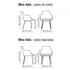 Silla Miss Itala de Bonaldo. Sillas modernas y elegantes. Mobiliario de diseño.
