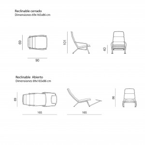 Sillón reclinable Kontrapunkt  de Prostoria. Butacas de diseño en Muebles Lluesma.