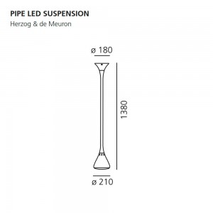 Pipe LED suspensión de Artemide. Tienda online lámparas modernas.