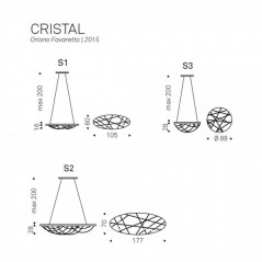 Lámpara colgante Cristal Cattelan Italia