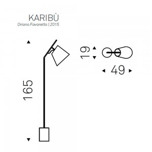 Lámpara moderna de pie Karibù de Cattelan Italia. Lámparas de pie modernas.