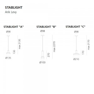 Lámpara Suspensión Stablight A-B-C Artemide de diseño moderno y único.
