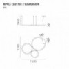 Lámpara Suspensión Ripple Cluster Artemide con un diseño moderno y único.