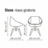 Silla Stone con base giratoria de Bonaldo. Moderno diseño italiano.