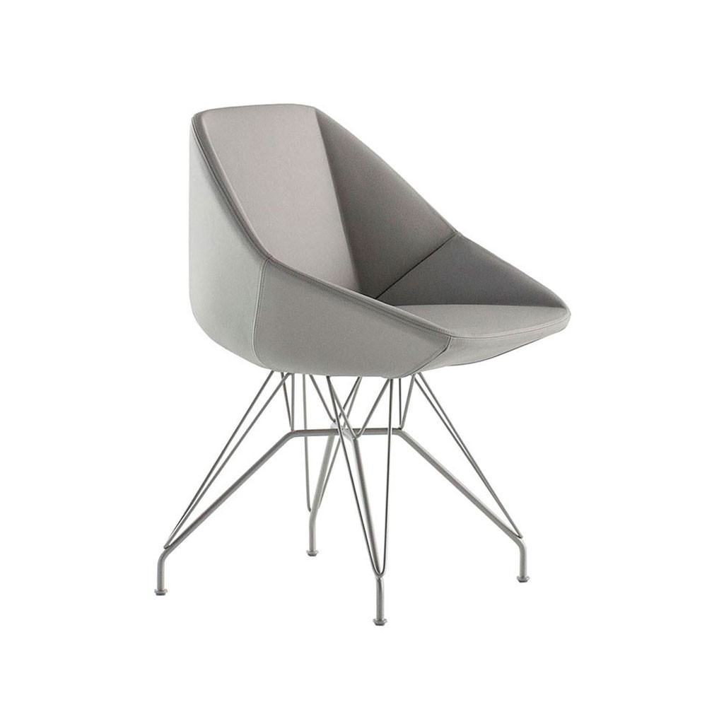 Silla Stone con base metálica de Bonaldo. Moderno diseño italiano.