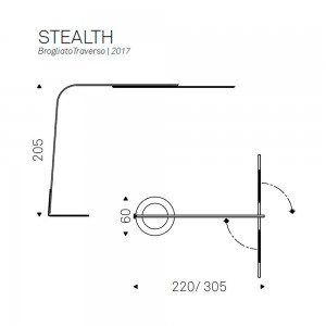 Lámpara de pie Stealth de Cattelan Italia. Lámparas de diseño moderno.