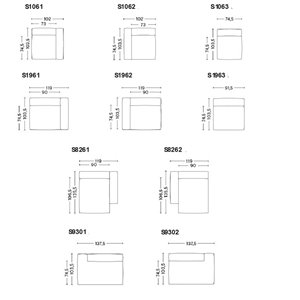 Módulos de sofá Mags Soft de Hay. Muebles de diseño. Personaliza tu sofa del modo que desees.