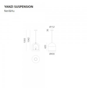 Yanzi suspension de Artemide. Diseño original de iluminación interior.