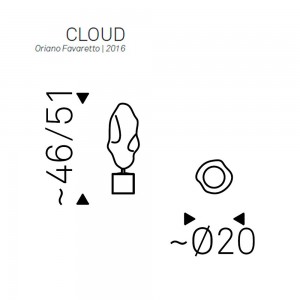 Lámpara sobremesa Cloud de Cattelan Italia. Lámparas modernas de diseño.