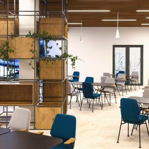 Silla Oblique Metal con brazos de Prostoria. Sillas diseño.